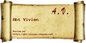 Abt Vivien névjegykártya